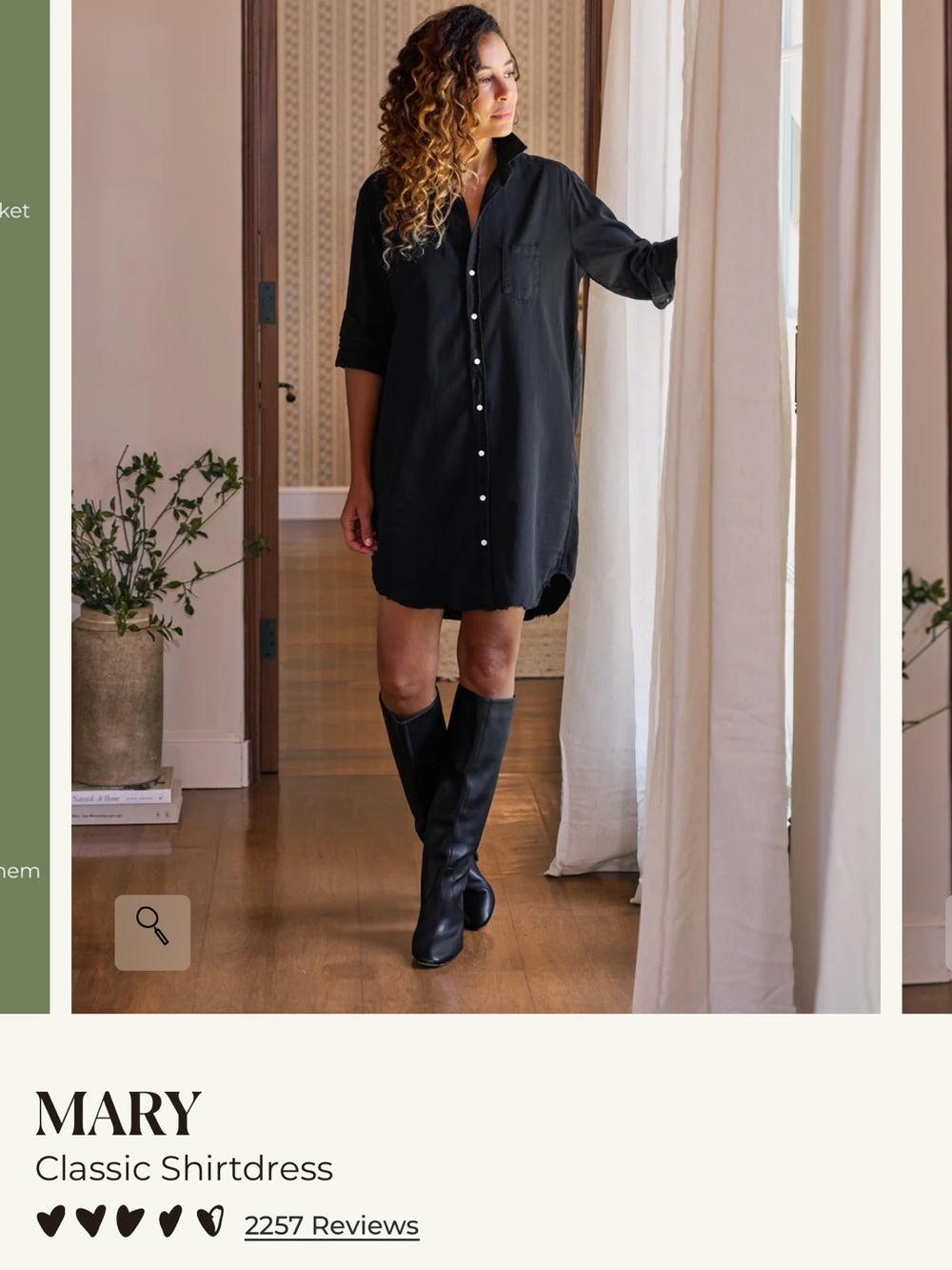 Classic Black Shirtdress - Mary Frank and Eileen